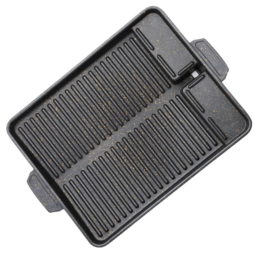 

Aluminum Alloy BBQ Grill Pan Large Capacity Non Stick Fry Pan Outdoor Accessories Barbecue Grilling Stove Top Healthy Material