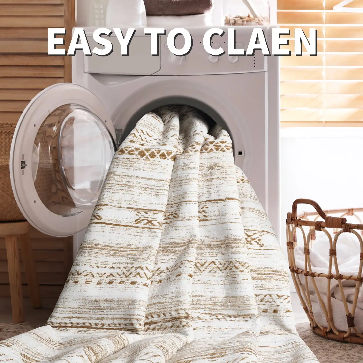 5'x7' Area Rugs for Living Room Washable Rugs Boho Moroccan Area Rug Soft Neutral Geometric Bohemian Carpet