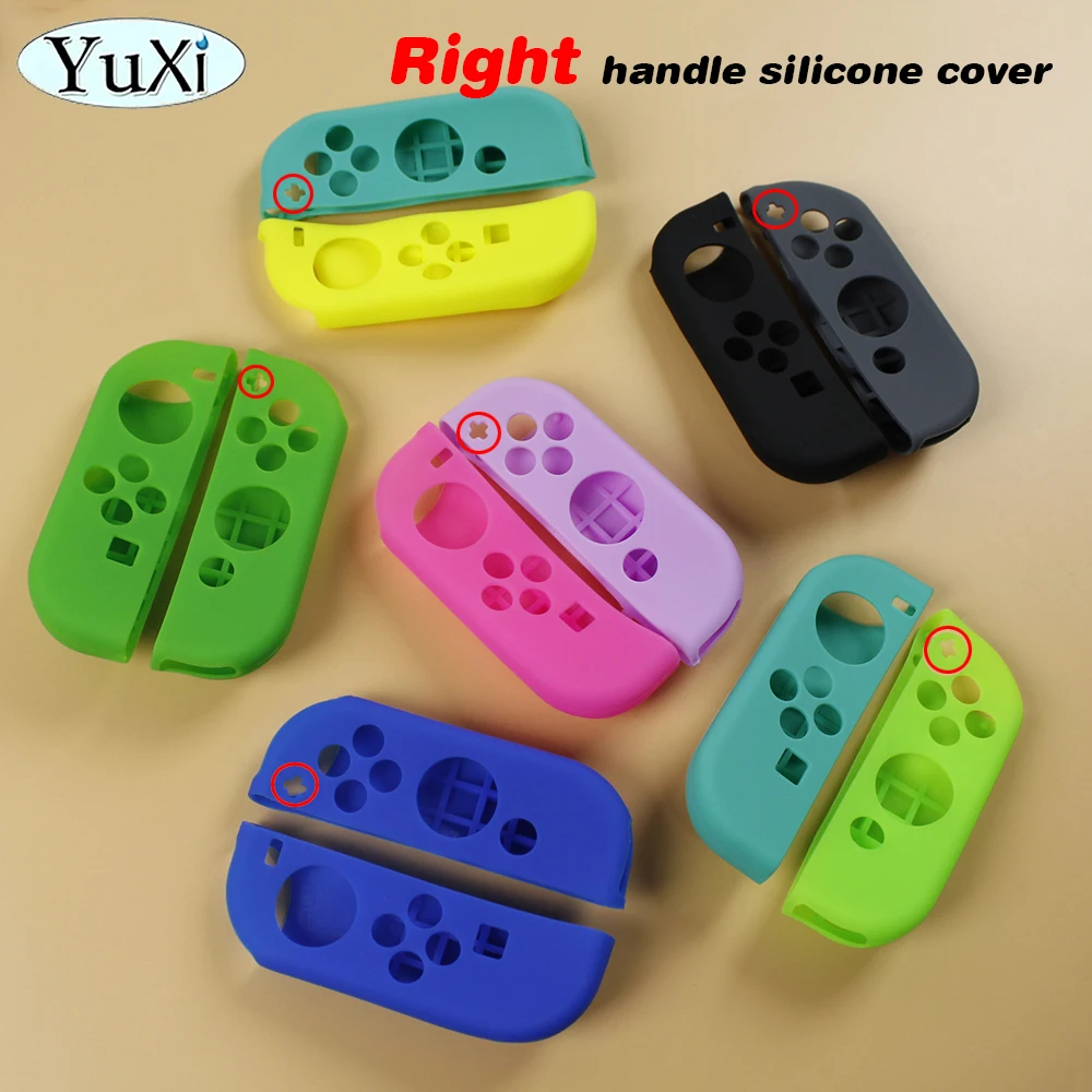 1Pcs For Switch Right Silicone Rubber Grip Gel Guard DIY Gamepad Sleeve Case Cover For Nintend Joy-Con NS Controller Skin Cover