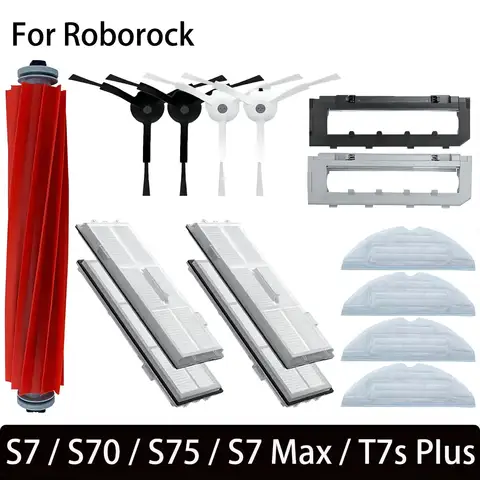 Roborock S7 S70 S7Max T7S T7S Plus 메인 브러시 Hepa 필터 걸레 패드 예비 부품 진공 청소기 액세서리