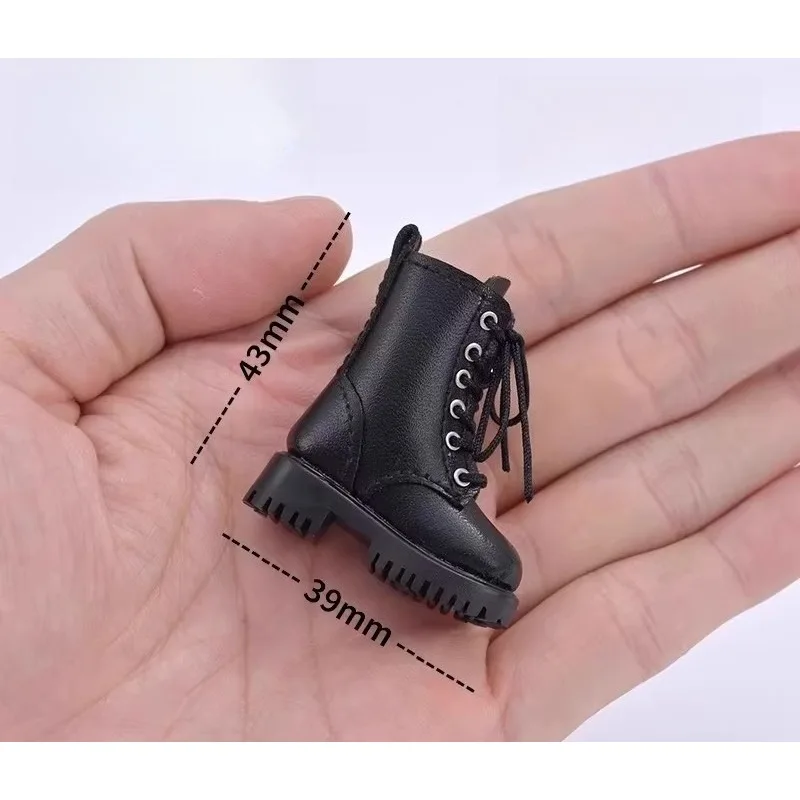 1/6 مقياس أحذية سميكة سوليد أسود الدانتيل يصل جوفاء سستة الأحذية نموذج ل 12 "PH TBL لعبة أرقام الجسم