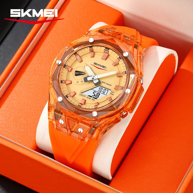 SKMEI 2411 Electronic Watch Fashion Sport Men's Wristwatch Daylight Saving Time Countdown Digital Watch Waterproof 5Alarm Clock