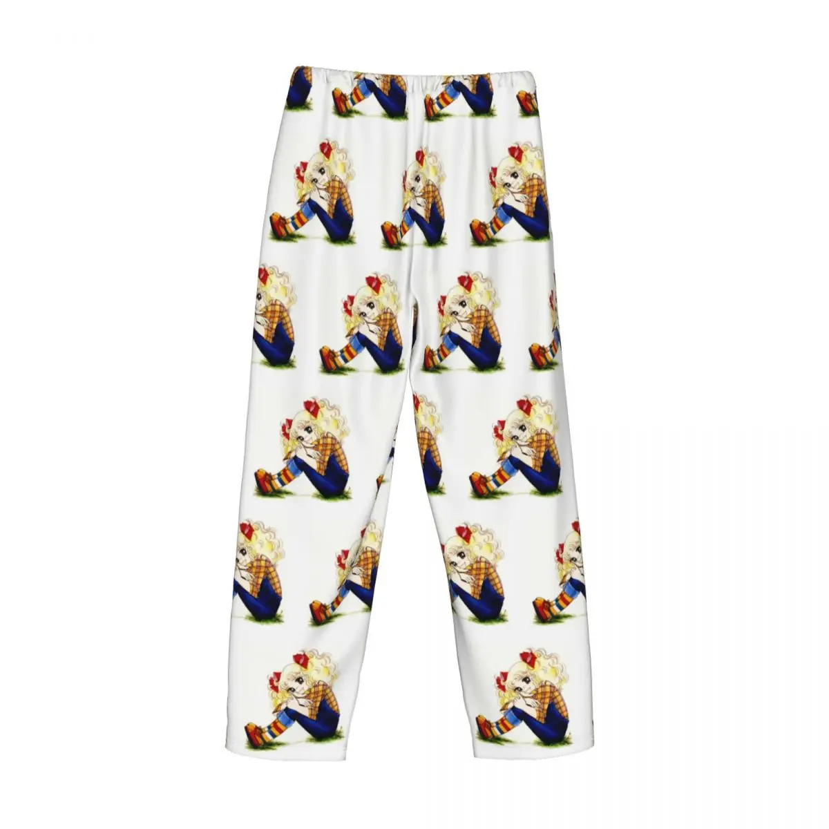 Custom Printed Candy Candy Anime Manga Pajama Pants for Men Sleep Sleepwear Bottoms with Pockets