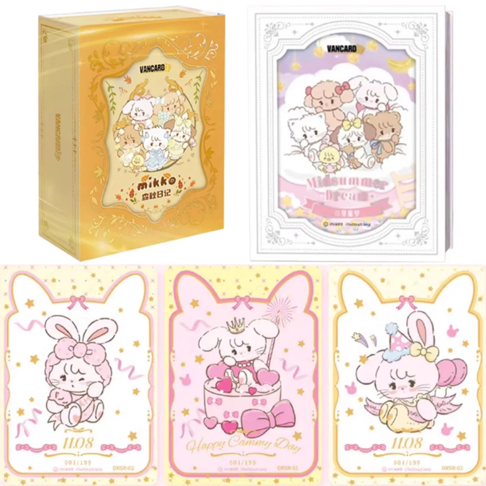 Genuine Mikko Cards Midsummer Dream Cats Rabbits Cute Pets Cute Collection Cards Toys Gifts