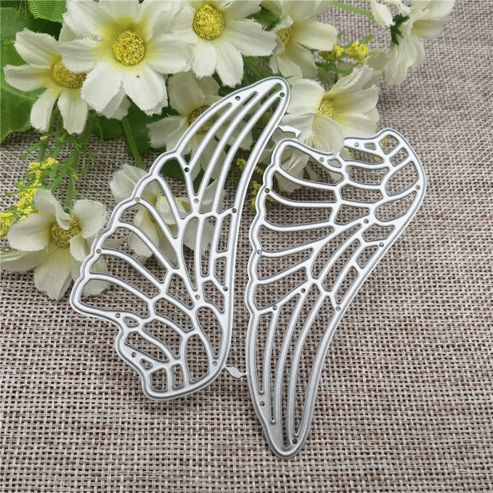 2pcs angel wings hand-embossed DIY album scrapbook greeting card decoration metal cutting mold