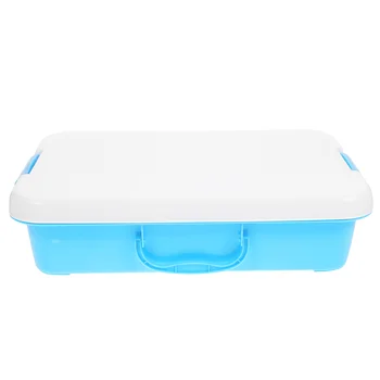 Contenitore sensoriale per vassoio d'acqua con sabbia con coperchio Scatola portaoggetti da tavolo Giocattoli da spiaggia per bambini Sabbia per interni in ABS