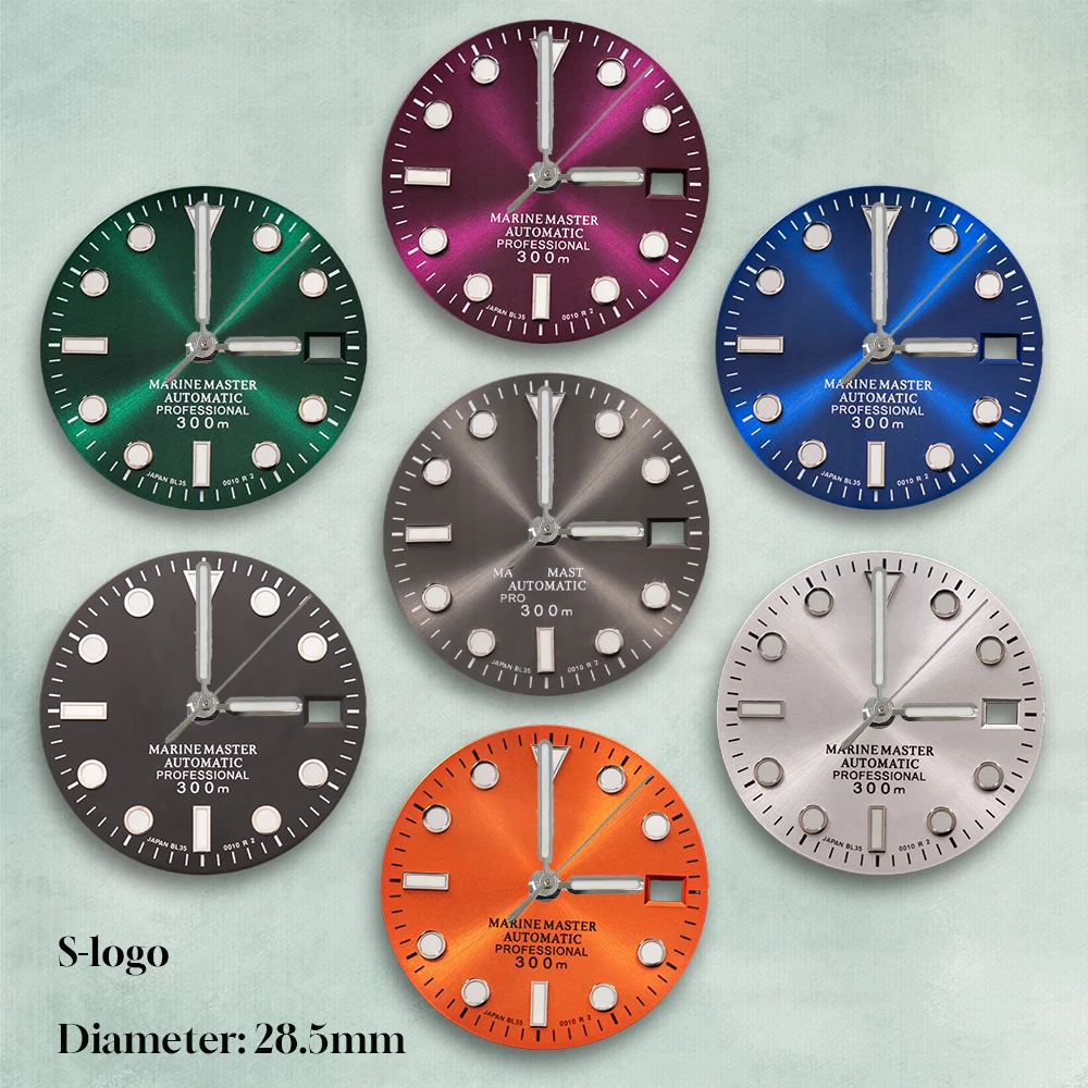 

Men‘s Diver Watch 28.5mm | SUB MARINE Style for NH35/NH36/4R with S Logo & C3 Lume - Watch Modification Accessories