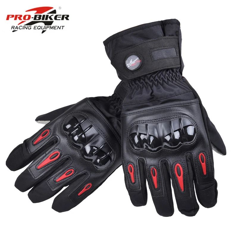 Guantes de invierno para motocicleta, artículo cálido y 100% impermeable, prenda resistente al viento, MTV08