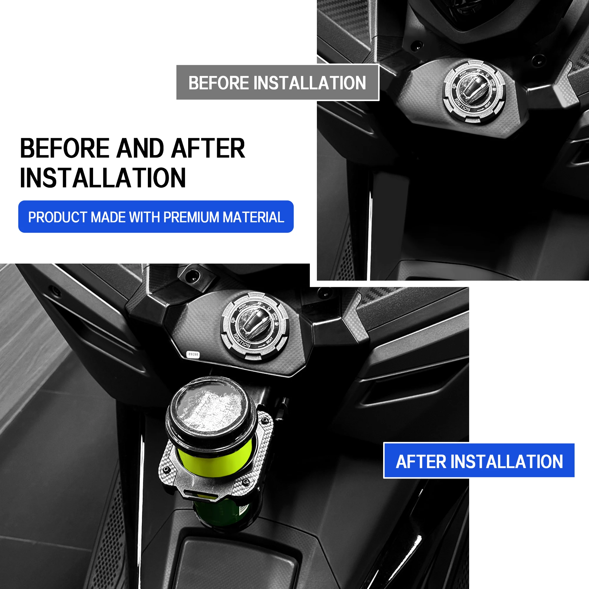 دراجة نارية Cruisym 250 سبائك الألومنيوم حامل الكأس ل SYM Cruisym 250 زجاجة مياه المشروبات حامل الكأس الخاص مع قاعدة