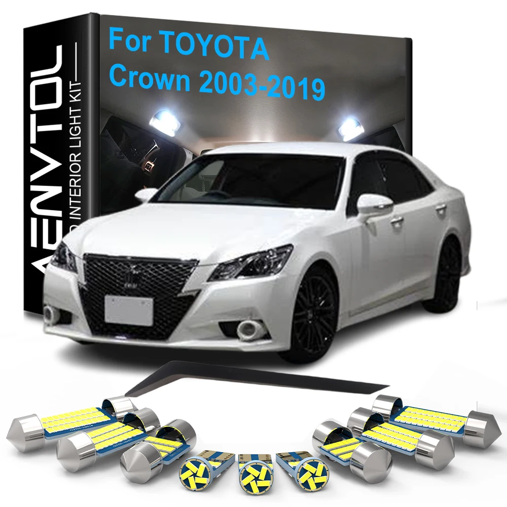 

Автомобильные светодиодные внутренние фонари Canbus для Toyota Crown GRS18 GRS20 GRS21 Athlete 2003-2019 купол ​ Лампы номерного знака для чтения двери багажника