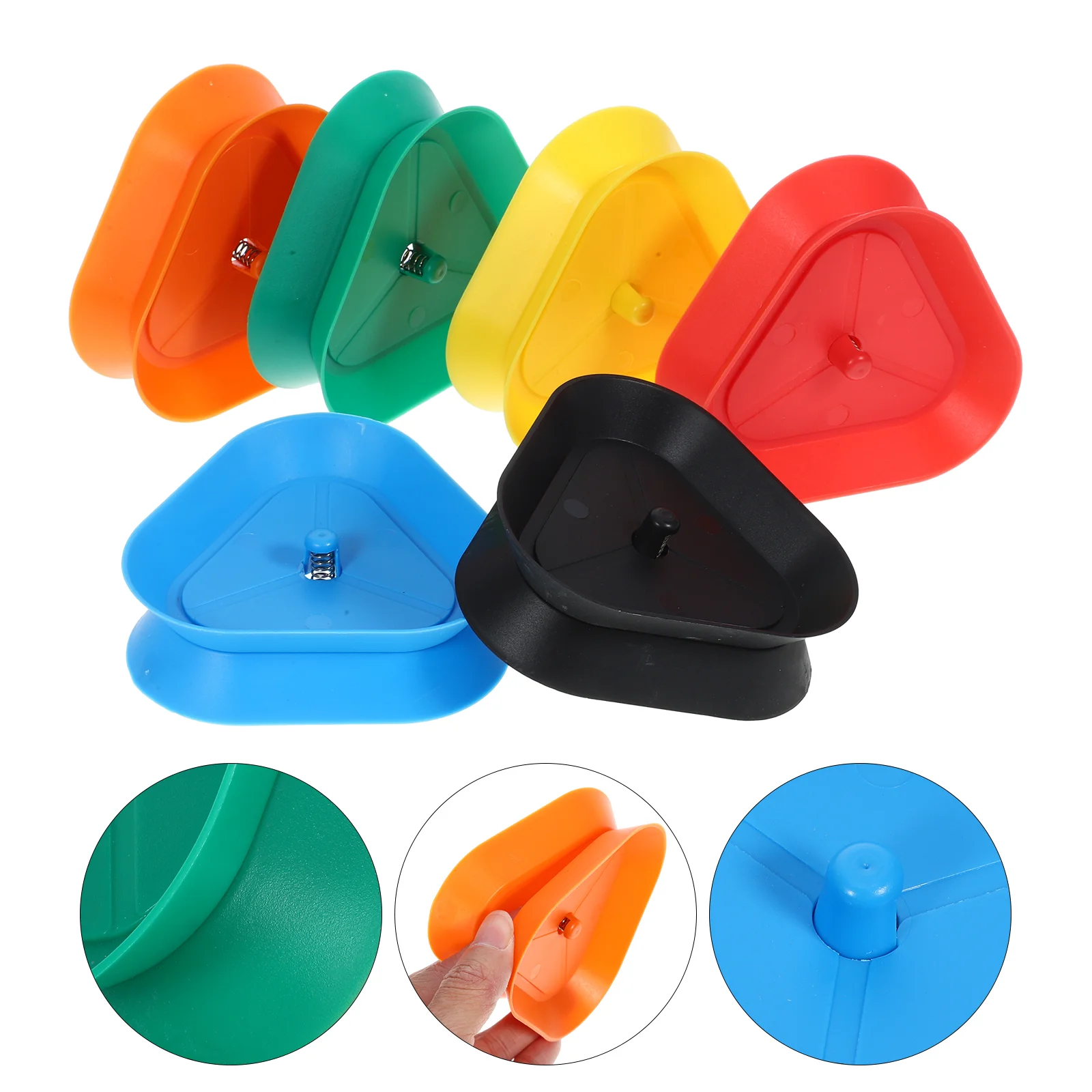 

6 Pcs Card Holder Triangle Playing Poker Stands Game Supplies Cards Clip Abs Photocard