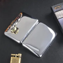 Silver Copper Cigarette Box solidly made Metal Cigarette Case Holder For 18 Cigarettes Box Gift