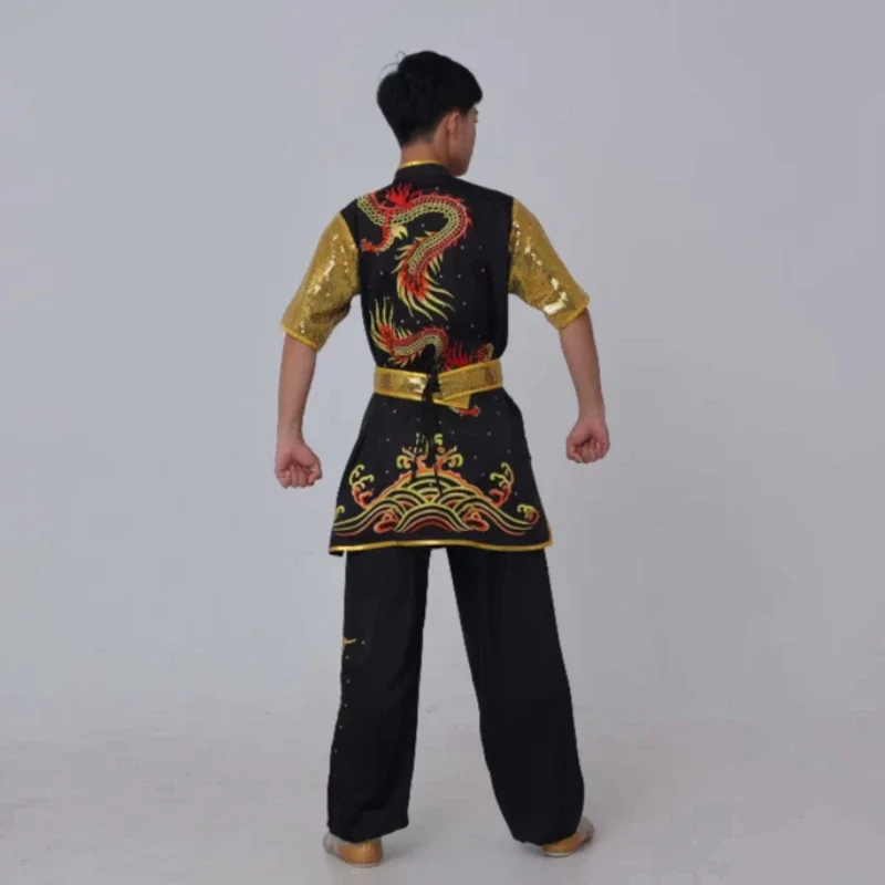 Custom Martial Arts Uniform Kung Fu Suit with Dragon Embroidery Southern Fist Long Fist Reinforced for KungFu Forms Competition