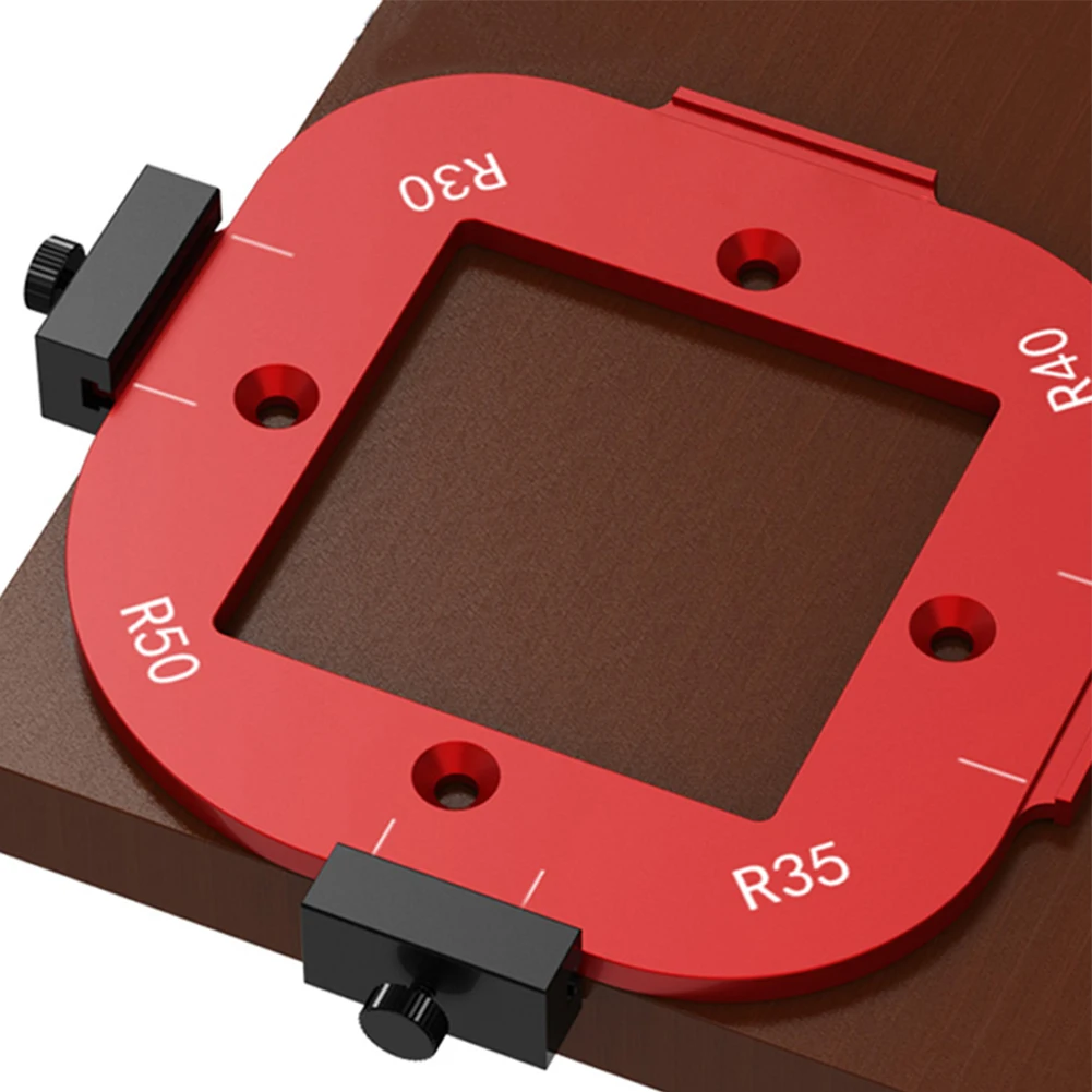 

Набор из 2 шаблонов для закругления углов R10-R50, из алюминиевого сплава, со съемным зажимом, для фрезерного стола, для деревообработки и точной резки