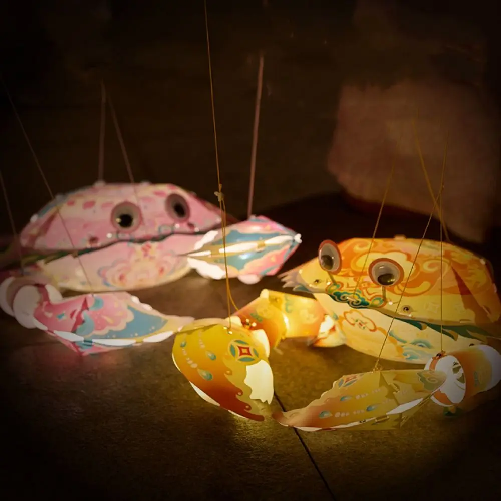 

Cartoon New Year Crab Portable Lantern Chinese Style Blessing Spring Festival Luminous Lantern Waterproof Traditional