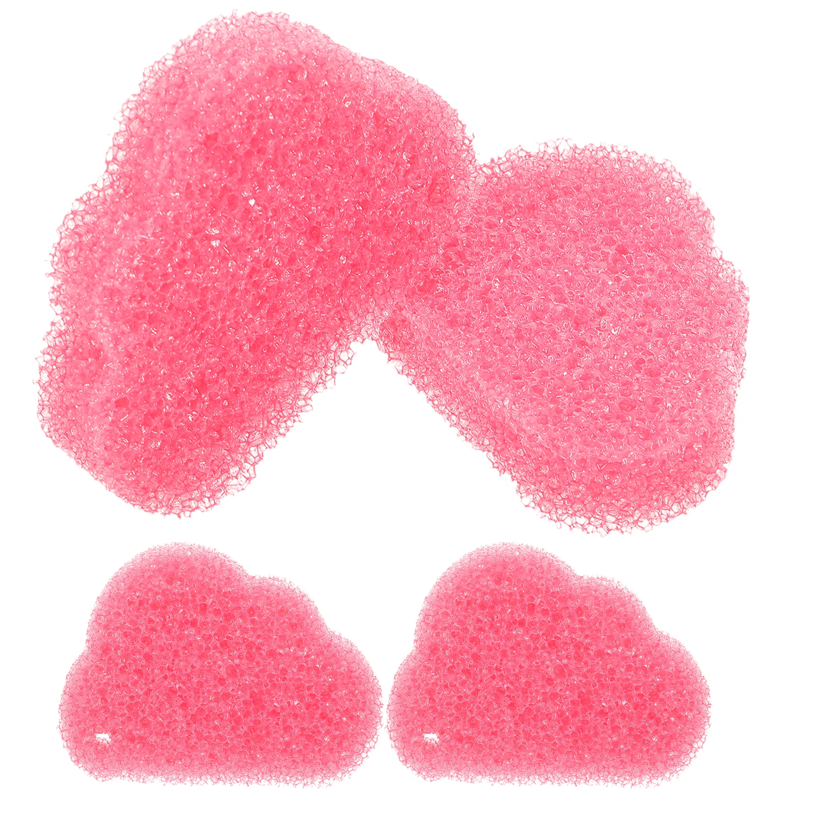 

4pcs Temperature Sensing Sponge Cloud Shaped Kitchen Cleaning Pool Absorber Reusable Scrubber Dishwasher Grease Wiping Home