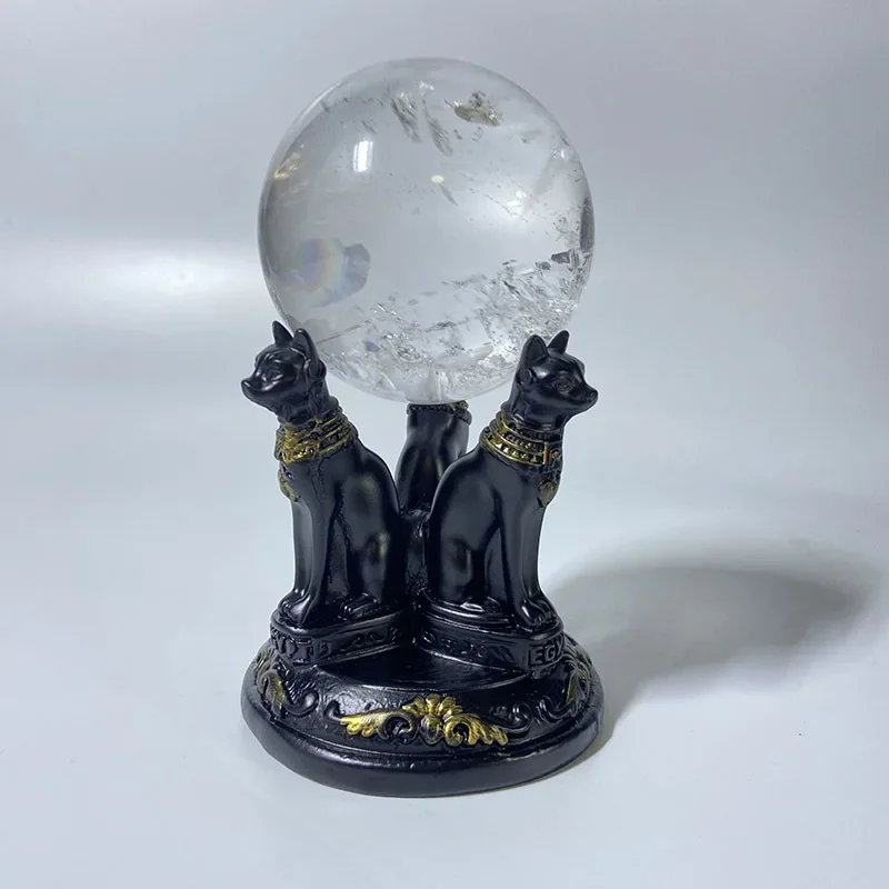 كريستال الكرة قاعدة زخرفة ، الراتنج ماج القط ، الكرة نوع الرف ، الإبداعية مكتب المنزل زخرفة ، مكتب الديكور #2