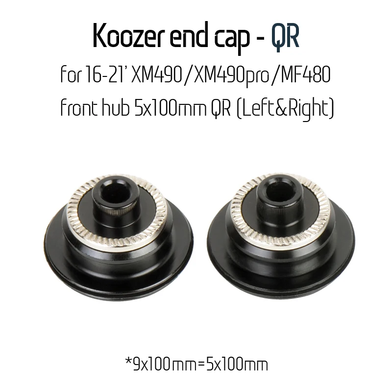 KOOZER MTB Bicycle QR THRU Front/Rear Hub Cap Converter for Koozer