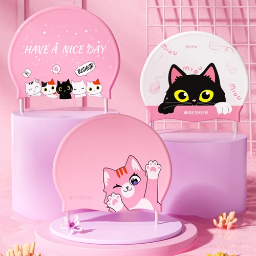 Gorros de natación de dibujos animados impermeables estampados lindos gorros de natación para niños y niñas protección para los oídos gorro de natación accesorios de piscina