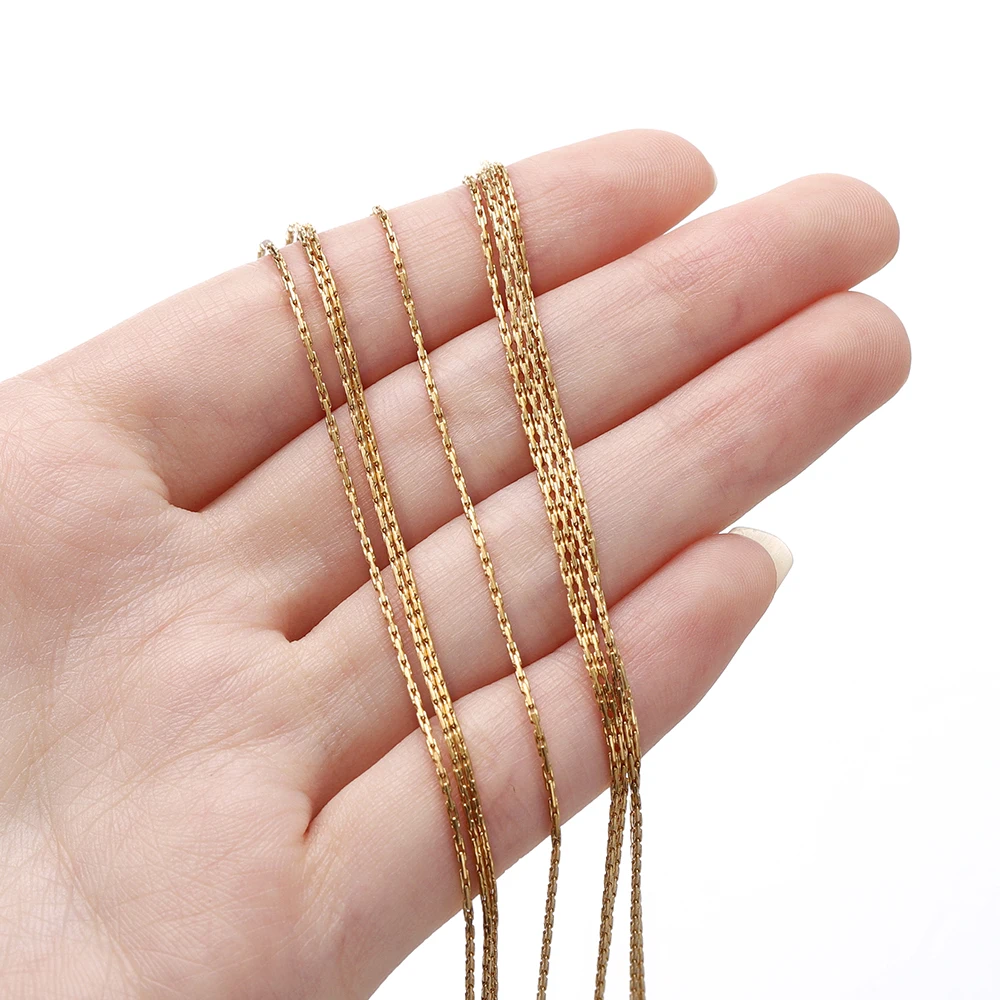 2Meters 0.4x0.9mm Stainless Steel Cross Chains  Thin Chain Jewelry Fidnings for Bracelet Necklace Jewelry Making Accessories image 5