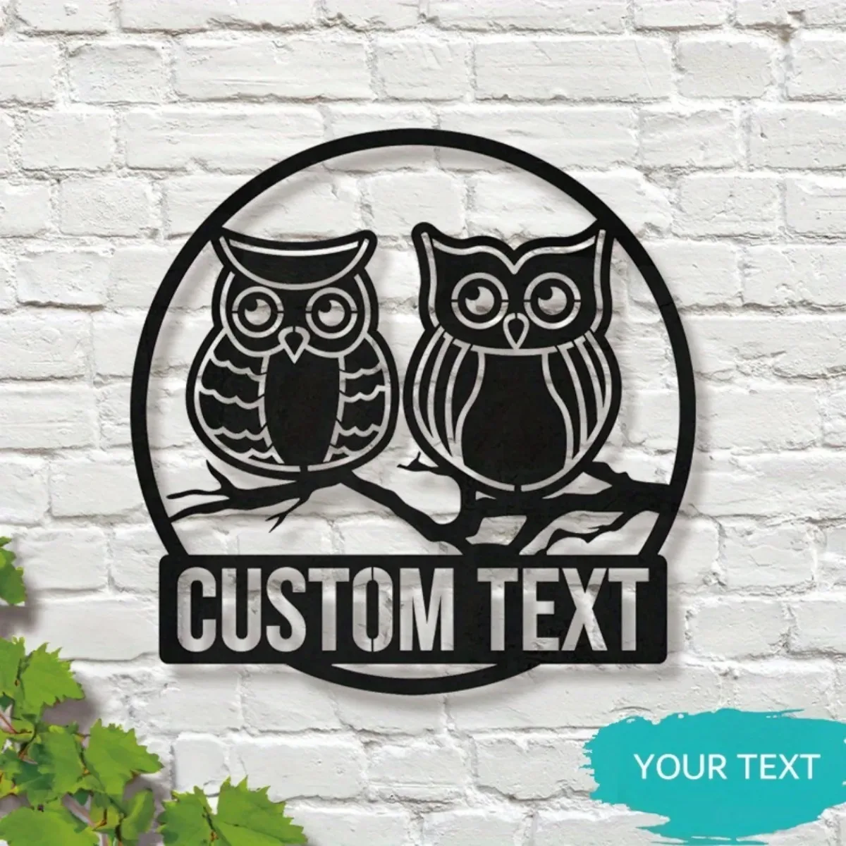 ديكور حائط على شكل بومة معدنية عتيقة مخصصة - قطعة بيان غير كهربائية خالية من الريش لجميع المناسبات المنزلية #1