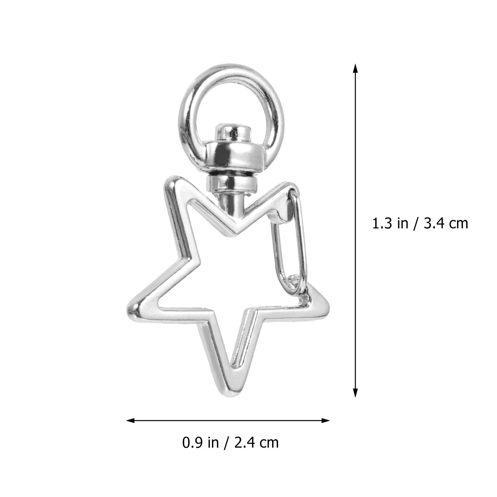 

40pcs Shape Lobster Clasp Metal Key Rings Durable Swivel Base Easy Use Backpack H Metal Key Rings bag Phone Purse Diy