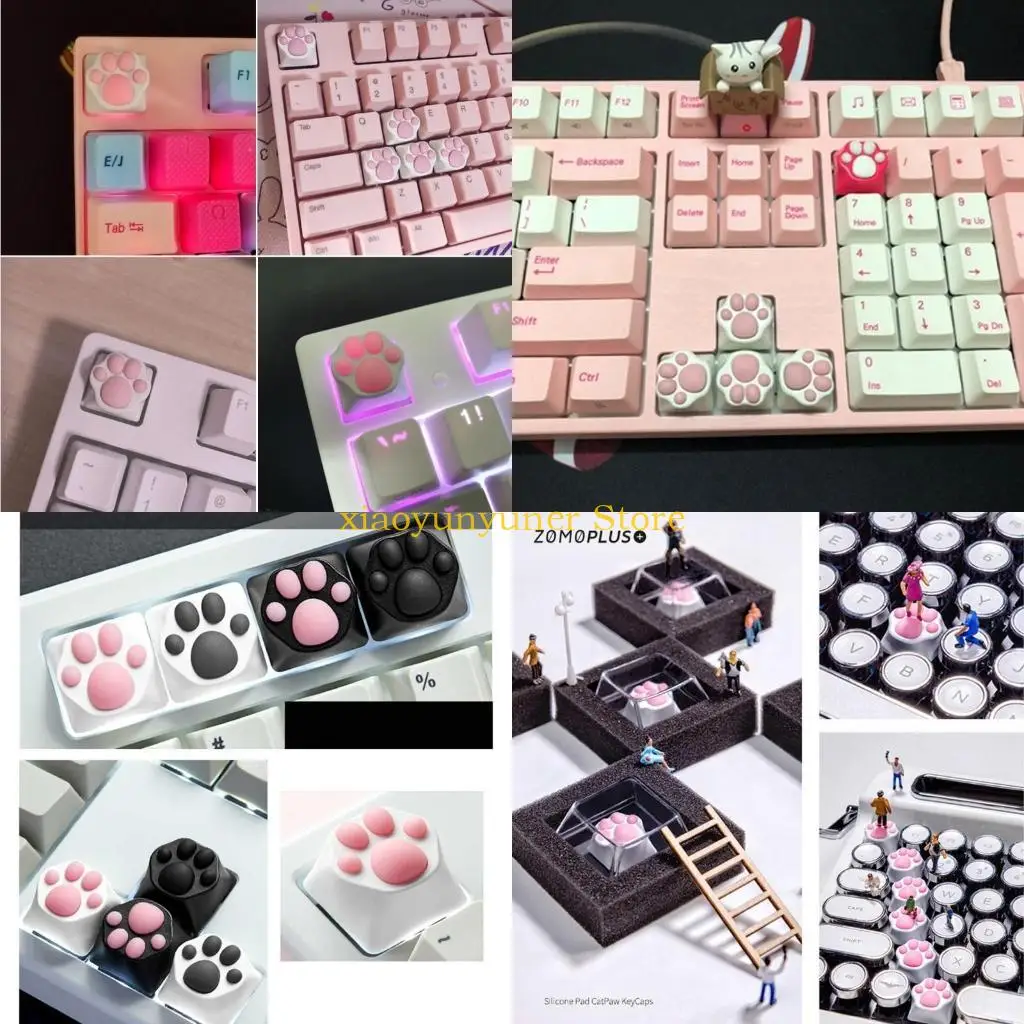 

P9JB Personality для Paw Cakecap Metal Silicone Simulation Keycap для Cherry MX SW