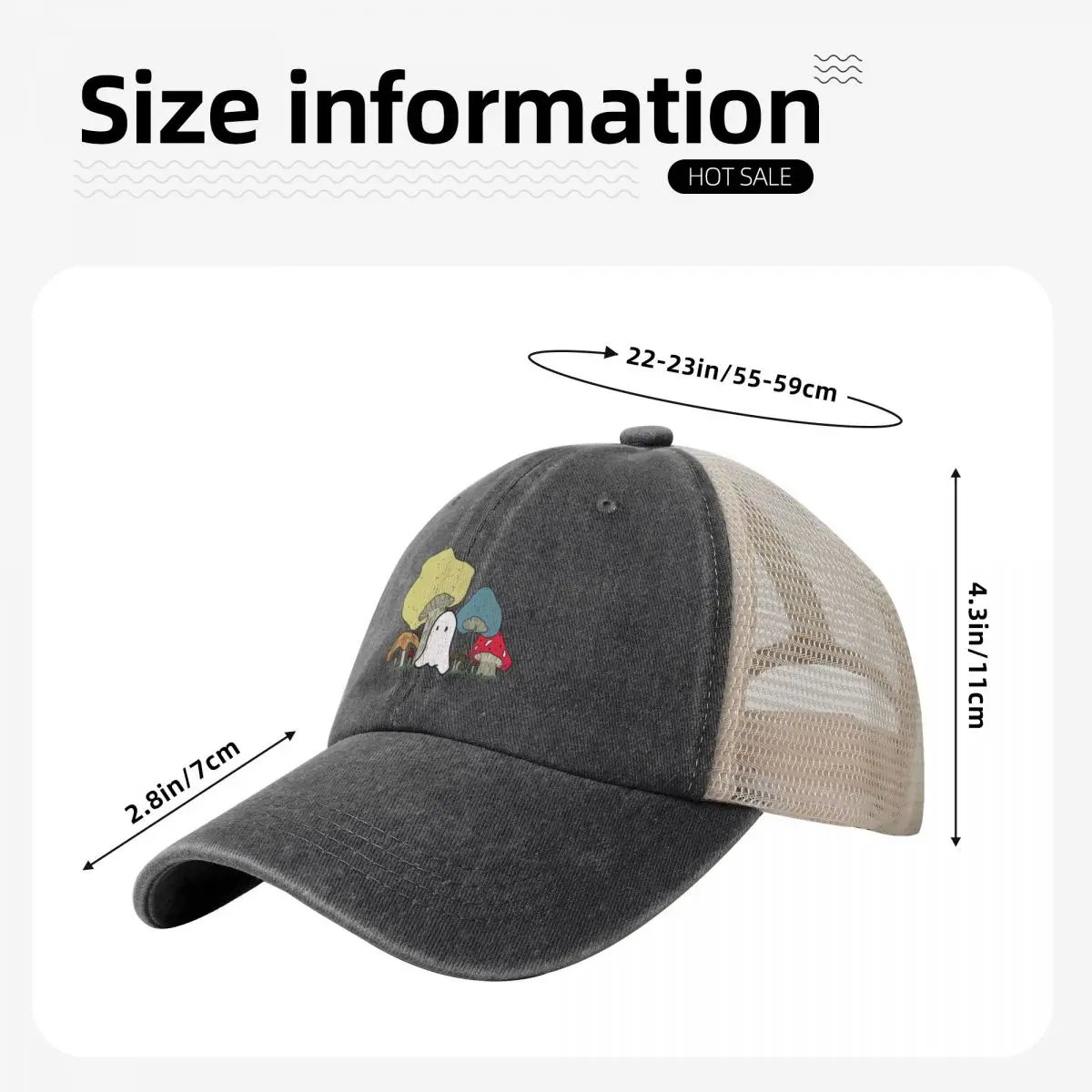 spooky szn Baseball Cap Hat Man For The Sun hard hat Sun Hat For Children Rave Baseball For Men Women's