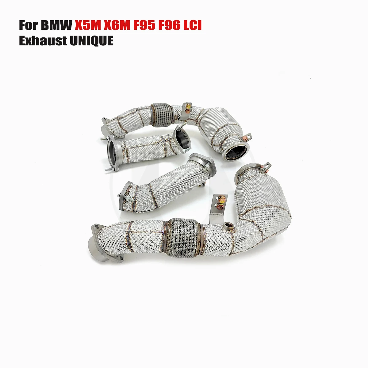 UNIQUE Sale Exhaust System High Flow Performance Downpipe for BMW X5M X6M 4.4T Lci 2024 Without catalysis