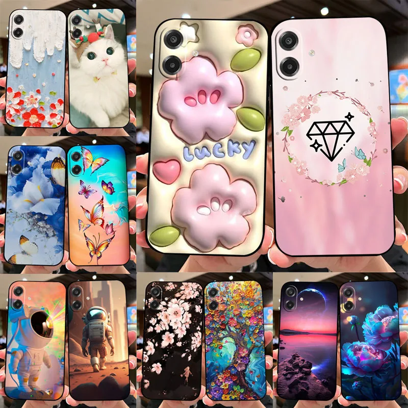 For Samsung Galaxy A08 A07 4G Case Fashion Pattern Print Soft TPU Silicone Shockproof Anti-drop Protective Phone Case Cover