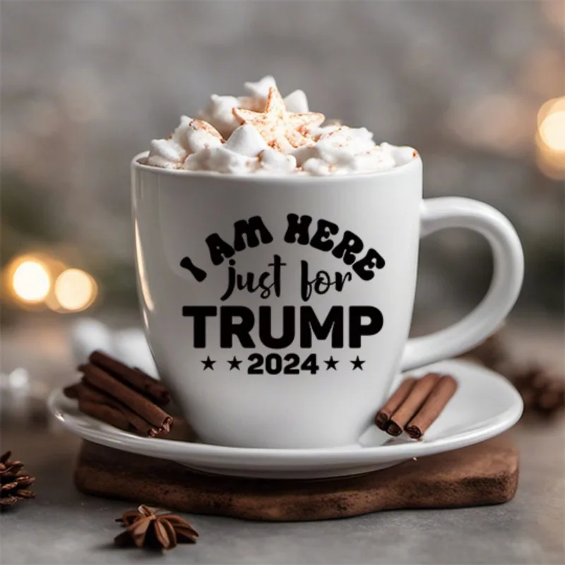 8pcs Trump 2024 UV DTF Cup Stickers, Waterproof Sticker Pack for Decorating Mugs, Cups,DIY Art Supplies，Home Decoration