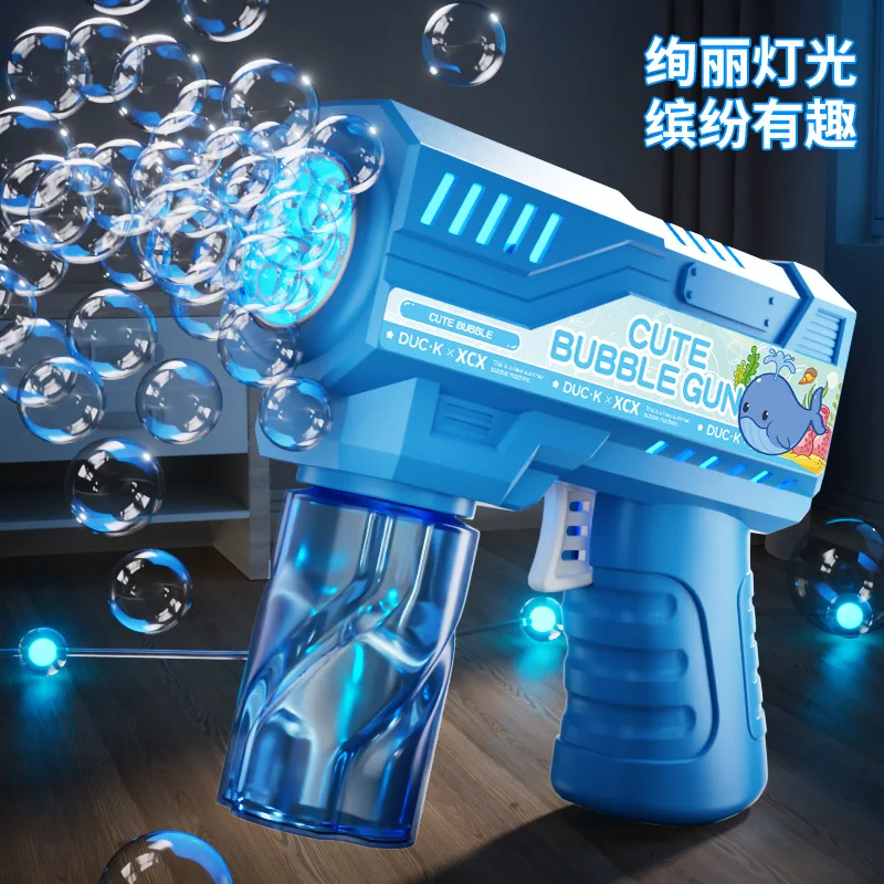 Machine à bulles électrique portative pour enfants, pistolet de soufflage de bulles d'extérieur entièrement automatique, jouet de maternelle