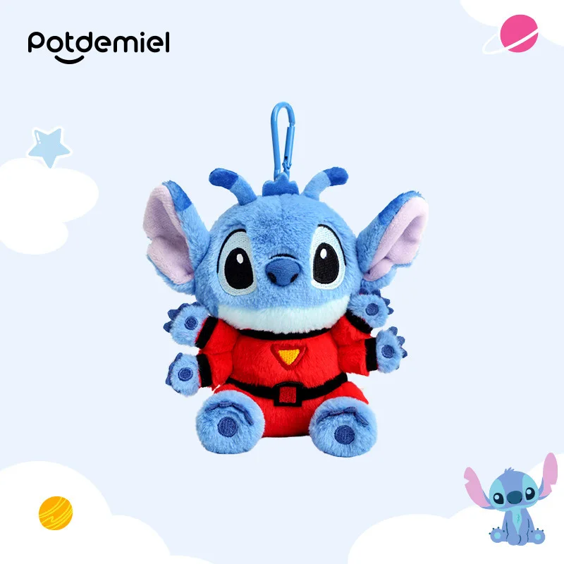 Potdemiel Disney Plush Doll Set Kawaii Lotso Stitch Charm with Strawberry Scent Soft Plush Toys for Bag Backpack Decoration