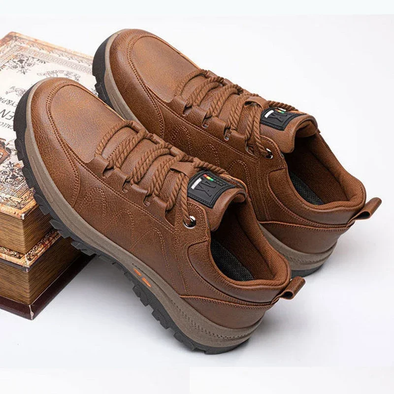 Botas tácticas cuero hombre – Seguridad urbana e otoño - imagen 5