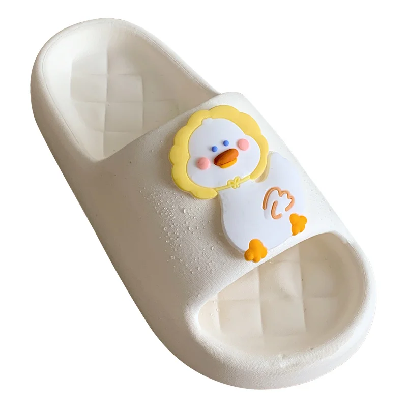 Women Summer Flip Flop Cute Cartoon Duck Slippers Couples Indoor Bathroom Anti-slip Outdoor Soft Thick Platform Beach Sandals