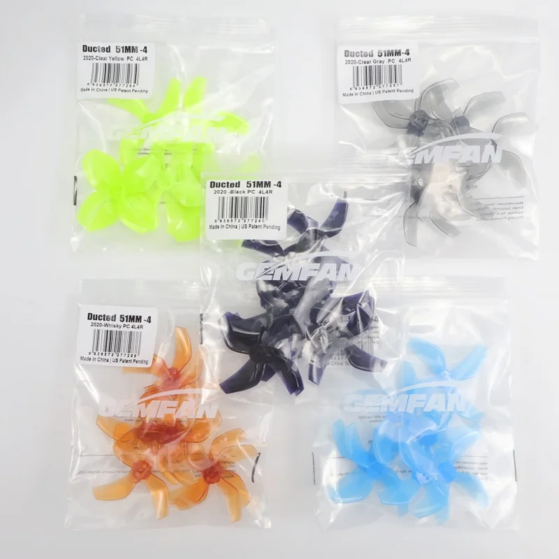4 Paar 8 Stück GEMFAN D51 2020 2x2x4 2 Zoll 50,3 mm 4-Blatt-PC-Propeller 1,5 mm für RC FPV Racing Freestyle Tinywhoop BETA85X Drohne – Detail 7