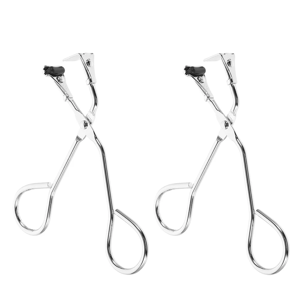 2 szt. Mini zalotka do rzęs ze stali nierdzewnej, narzędzie do częściowego podkręcania rzęs, antypoślizgowy uchwyt do naturalnych sztucznych rzęs, łatwe do przenoszenia, idealne w podróży.