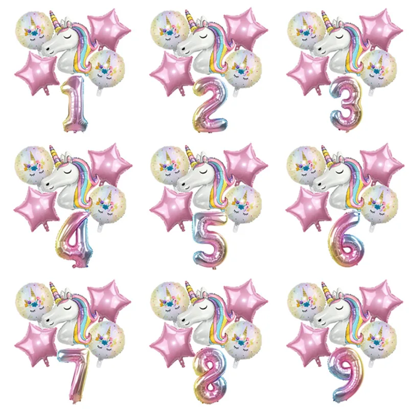 

Balloons Birthday Party Baby Shower Number Foil Balloons Wedding Digit Rainbow Number Foil Balloons Star Balloon Children'Toy