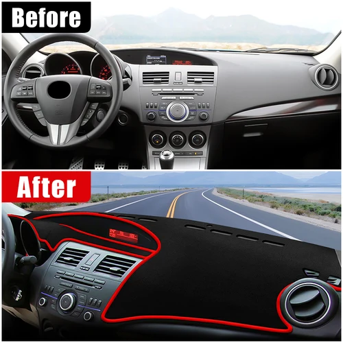 Imagen 2 del producto Para Mazda 3 M3 BL 2010 2011 2012 2013 Axela salpicadero de coche cubierta parasol instrumento escritorio alfombrilla antideslizante Accesorios