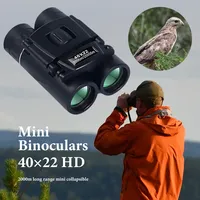 40x22 HD Powerful Binoculars 2000M Long Range Folding Mini Telescope BAK4 FMC Optics for Hunting Sports Outdoor Camping Travel