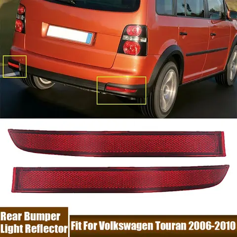 왼쪽 오른쪽 후면 범퍼 라이트 반사판 스트립은 Volkswagen Touran 2006-2010 1T에 적합합니다. 0945105 A, T 0945106 외부 자동차 액세서리