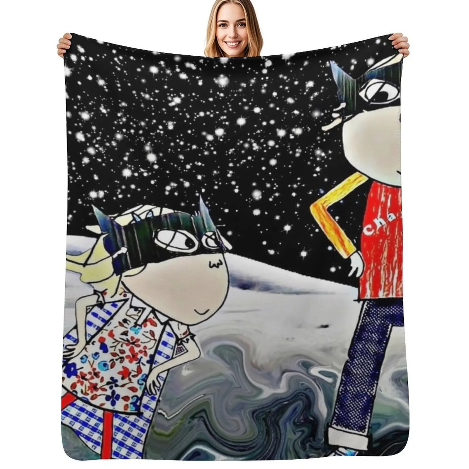 

Charlie and lola Throw Blanket Giant Sofa sofa bed Stuffeds Bed covers Blankets