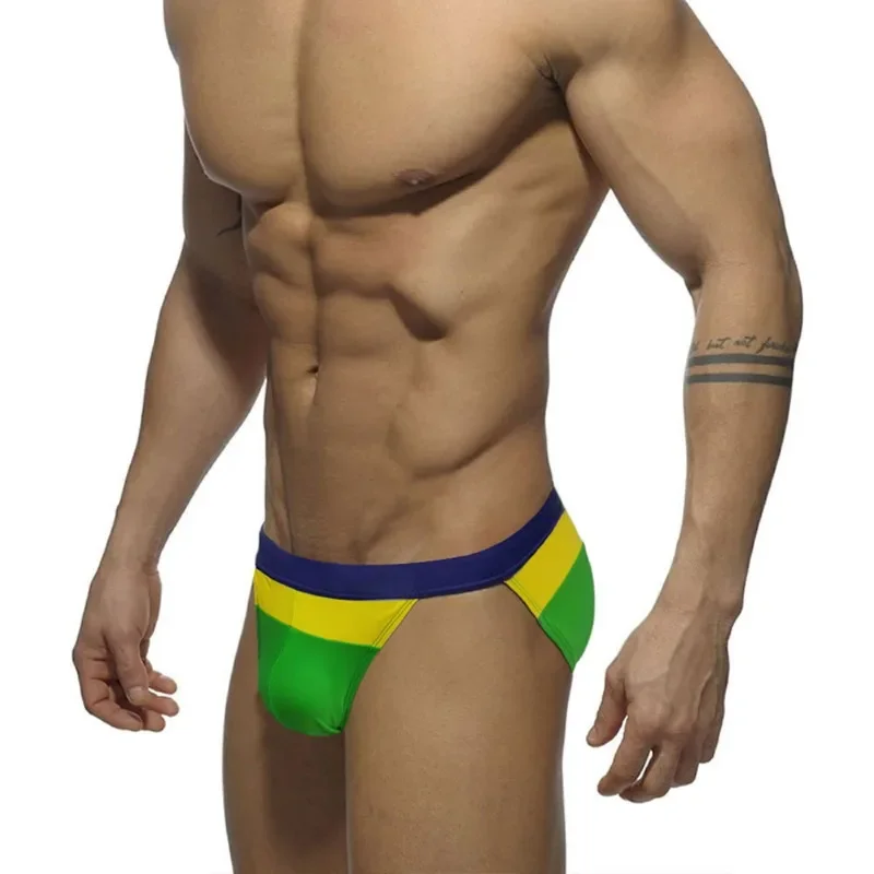 

2025 New Mens Sexy Quick Drying Swim Trunks Breathable Sexy Bikini Boxer Beach Shorts Swimwear Bathing Suit Swimsuits