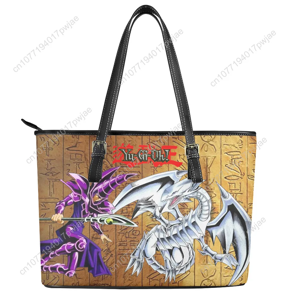 Yu Gi Oh Anime Yugi Muto Custom Handbag Womens Mens Personalized Tote Bag Shoulder Bag Business Leather Purse Travel Bag Gift