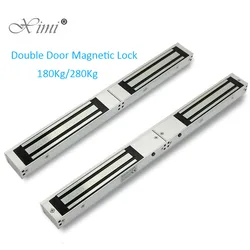 DC12V/24V 180/280 Double Door Electronic Lock Electric Magnetic Door Lock 350/600lbs Suction Holding Force optional delay