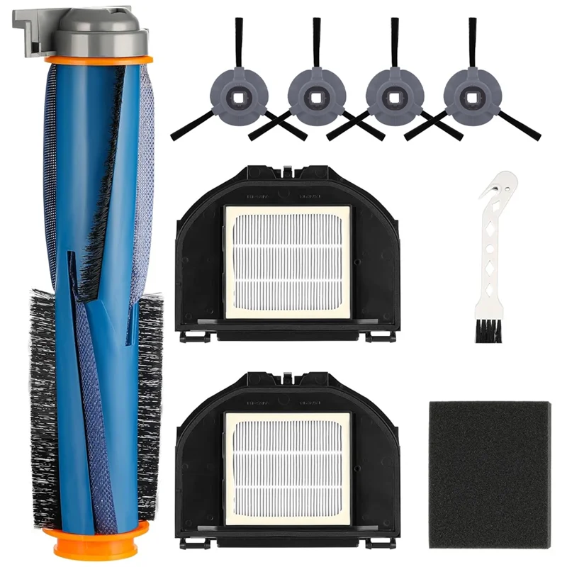 أعلى بيع 9 قطعة فراغ استبدال أجزاء ل القرش RV2310AE مصفوفة جهاز آلي لتنظيف الأتربة فرشاة جانبية رئيسية مرشحات HEPA الإسفنج تصفية #4