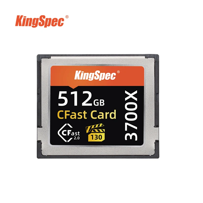 Imagem -03 - Kingspec Cfast 2.0 Cartão 512gb 256gb 1tb Cartão de Memória 500 mb s para Full hd 3d 4k 8k Câmera de Vídeo Dispositivos Digitais