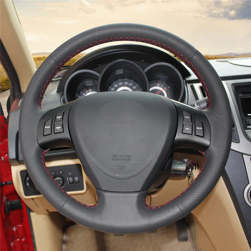 

Hand-Stitch Non-slip Suede Leather Car Steering Wheel Cover for Chery A3 Fengyun 2 Fulwin 2 Interior Accessories