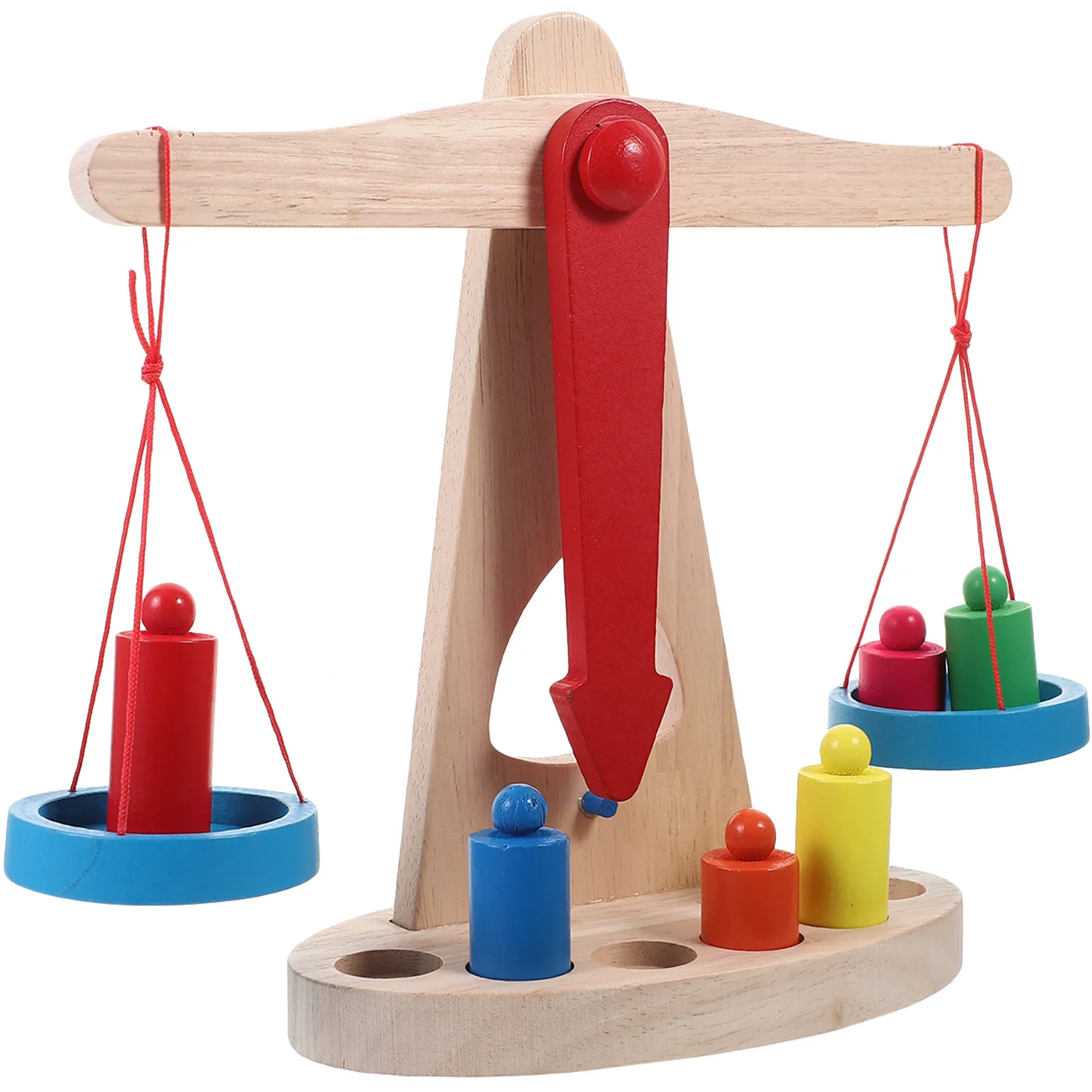 

1Set Wooden Balance Scale Educational Early Learning Assembly Science Project -on Montessori Classroom