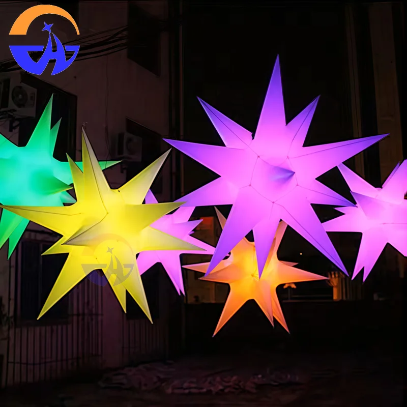 

Fascinating Inflatable Star With Led Light Christmas Hanging Inflatable Star Balloon Nightclub Outdoor Festival Decoration
